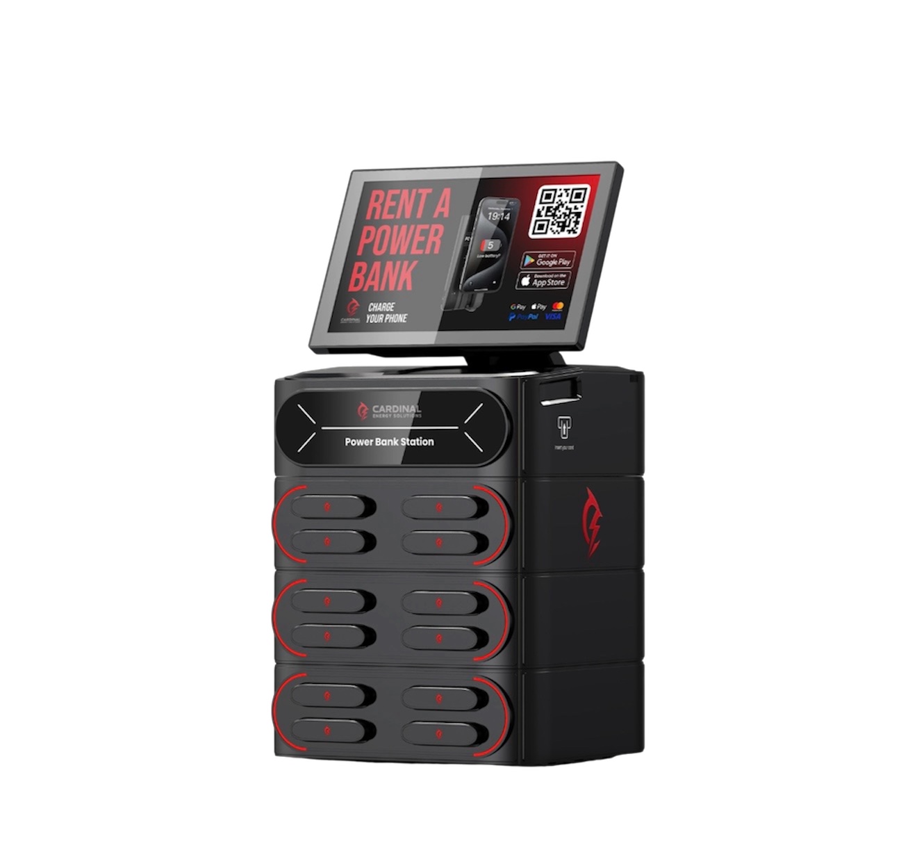 Cardinal Charging power bank kiosk station